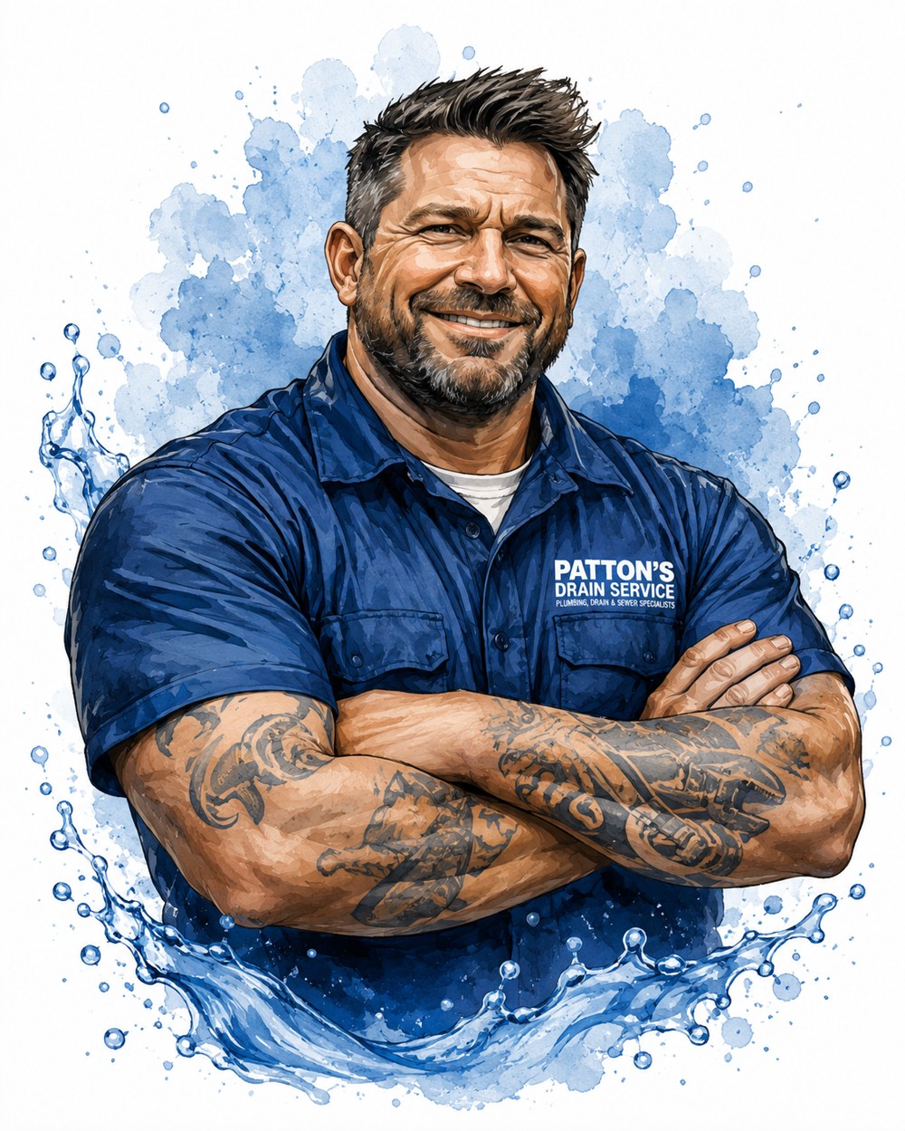 Illustrated portrait of Mike Patton